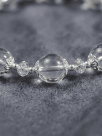 「Clear Shine & Vine Shadow」White Crystal Bracelet