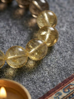 「Golden Calendula & Tea Mist」 Citrine & Smoky Quartz Bracelet
