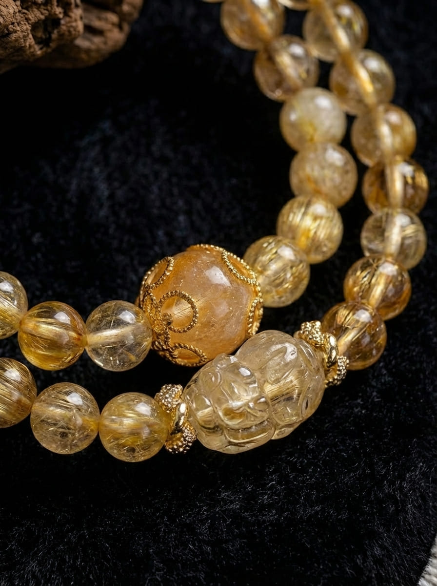 「Golden Blessing Pixiu」 Citrine Bracelet