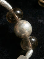 「Plain Shadow」Smoky Quartz & White Crystal Bracelet