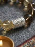 「Golden Calendula & Tea Mist」 Citrine & Smoky Quartz Bracelet