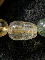 「Golden Blessing Pixiu」Green Phantom & Citrine Bracelet