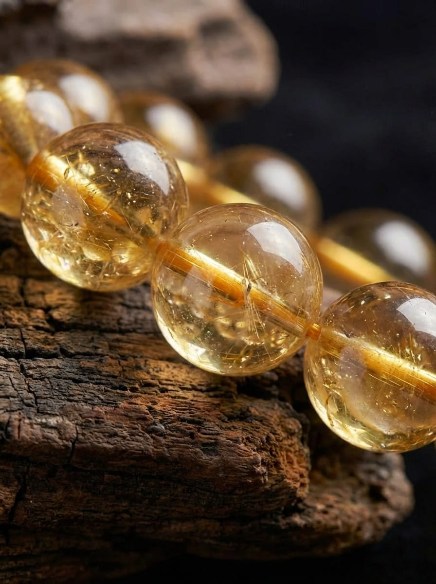 「Daily Inflow of Gold」Citrine & Tiger's Eye Bracelet