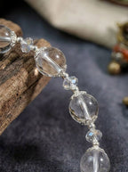 「Clear Shine & Vine Shadow」White Crystal Bracelet