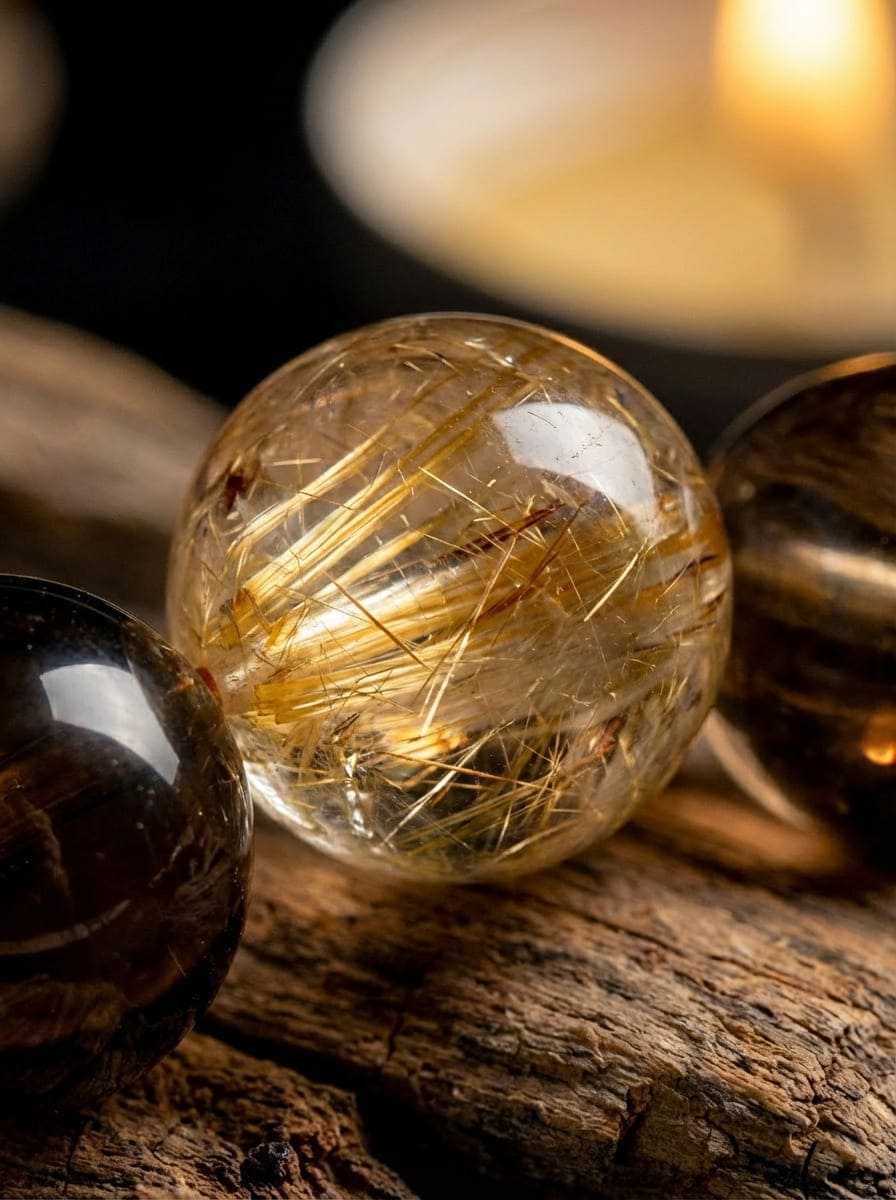 「Black Gold Secret Order」Tea Crystal & Citrine Bracelet