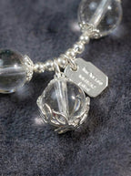 「Clear Shine & Vine Shadow」White Crystal Bracelet