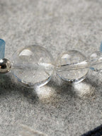 「Blue Island Secret Realm」 Aquamarine & White Crystal Bracelet