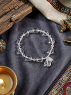 「Clear Shine & Vine Shadow」White Crystal Bracelet