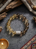 「Golden Calendula & Tea Mist」 Citrine & Smoky Quartz Bracelet