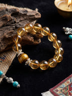 「Daily Inflow of Gold」Citrine & Tiger's Eye Bracelet