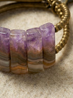 「Holy Mountain」Purple Agate Ethnic Bracelet