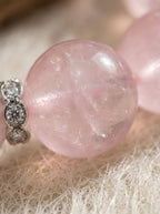 「Love Peach」Natural Rose Quartz "Attract Love" Bracelet