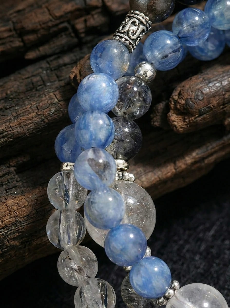Spiritual Feather Blue Crystal · Gemstone & Crystal Multi-Gem Bracelet