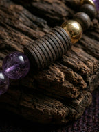 「Dark Night Telepathy」 Amethyst & Agarwood Bracelet