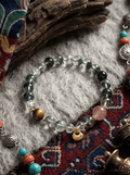 「Wealth Attraction」Tiger's Eye Natural Green Phantom Multi-Gem Bracelet