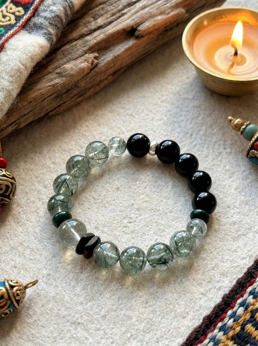 Emerald Valley Green Fortune Forest · Green Crystal & Gemstone Multi-Gem Bracelet