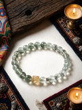 「Emerald Hidden Spirit」 Green Crystal & Citrine Bracelet