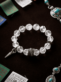 Old Order Brass & White Crystal Bracelet