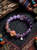 「Nine Purple Li Fire」Amethyst Multi-Gem Bracelet