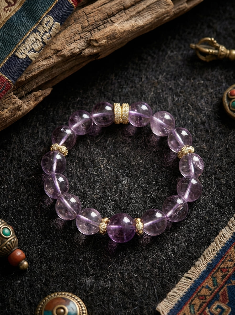 「Purple Qi Coming from the East」Natural Amethyst Bracelet