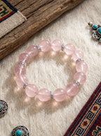 「Love Peach」Natural Rose Quartz "Attract Love" Bracelet