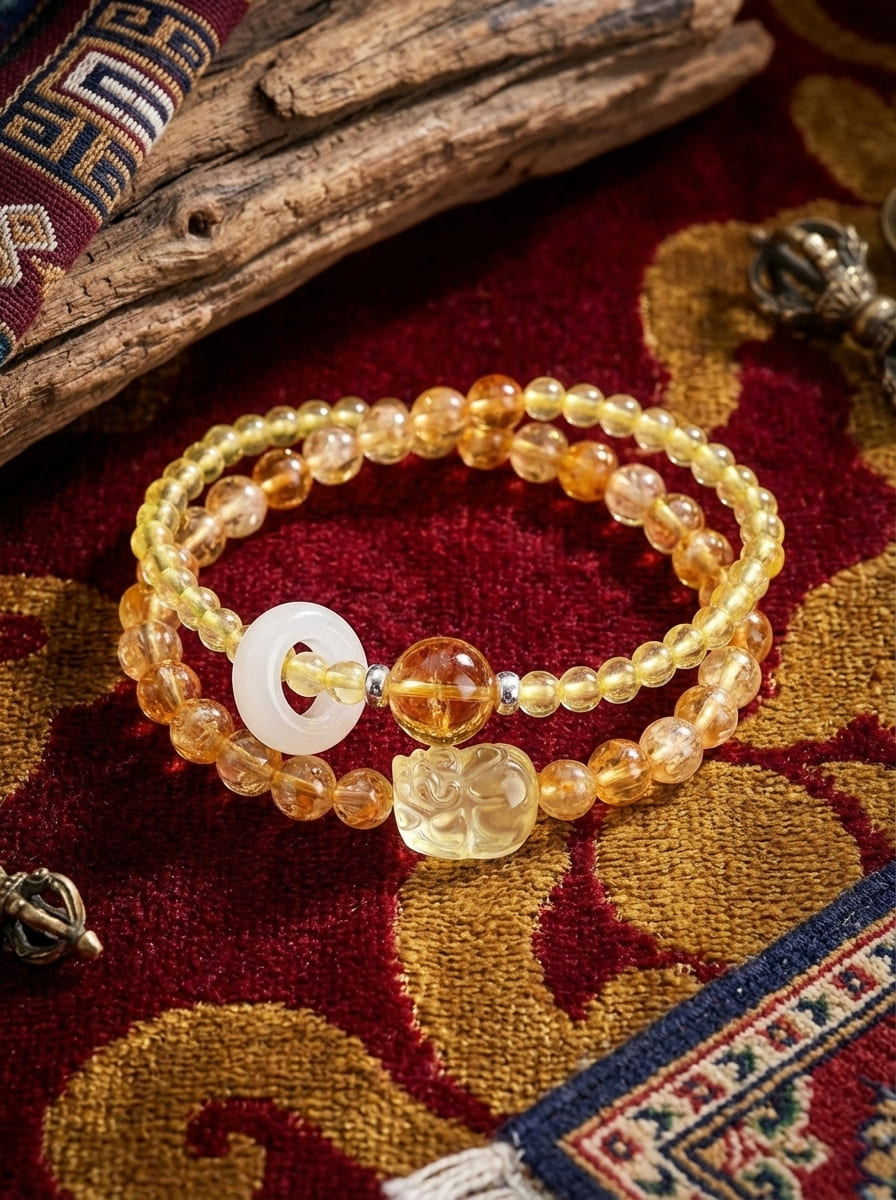 「Lucky Beast Attracting Wealth」Natural Citrine Bracelet
