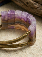 「Holy Mountain」Purple Agate Ethnic Bracelet