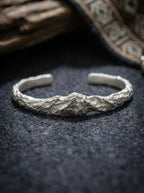 「Kailash」Sterling Silver Open Cuff Bracelet