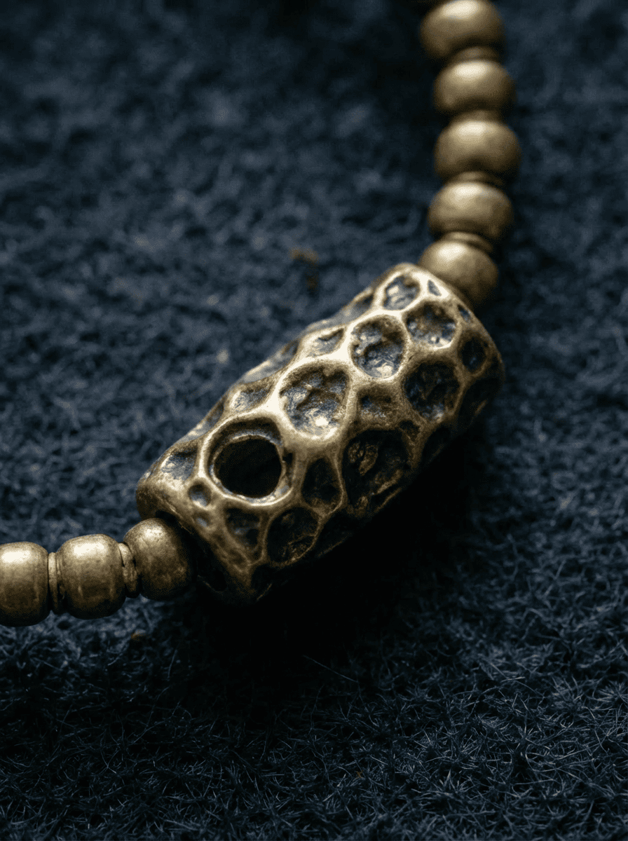 「Su Hui」 (Trace Back) White Crystal & Brass Bracelet