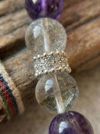 「Purple Realm Ice Crystal」 Amethyst & Green Phantom Crystal Bracelet