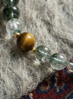 「Wealth Attraction」Tiger's Eye Natural Green Phantom Multi-Gem Bracelet