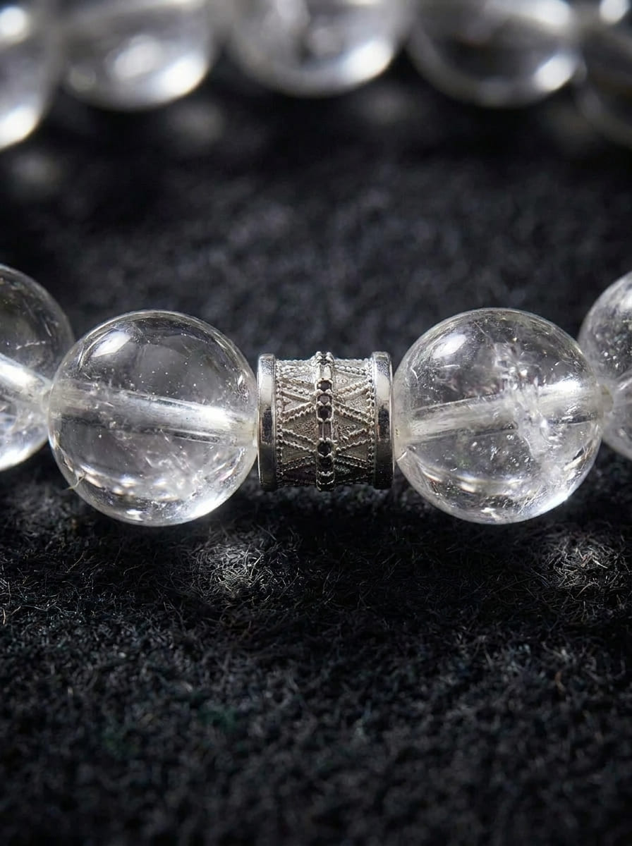 Ice River Floating Light White Crystal Bracelet