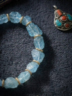 「Wandering Waves」 Aquamarine Bracelet