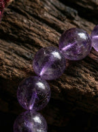 「Dark Night Telepathy」 Amethyst & Agarwood Bracelet