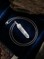 「Self」 Natural White Crystal Hexagonal Prism Necklace