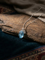 「Summer」 Natural Aquamarine Raw Stone Necklace