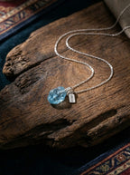 「Summer」 Natural Aquamarine Raw Stone Necklace