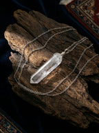 「Self」 Natural White Crystal Hexagonal Prism Necklace