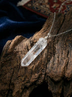 「Self」 Natural White Crystal Hexagonal Prism Necklace