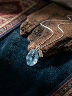 「Summer」 Natural Aquamarine Raw Stone Necklace