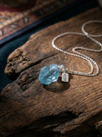 「Summer」 Natural Aquamarine Raw Stone Necklace