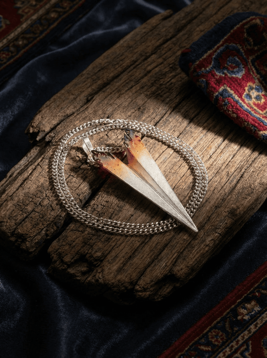 「Ember」Original Design Paper Plane Silver Necklace