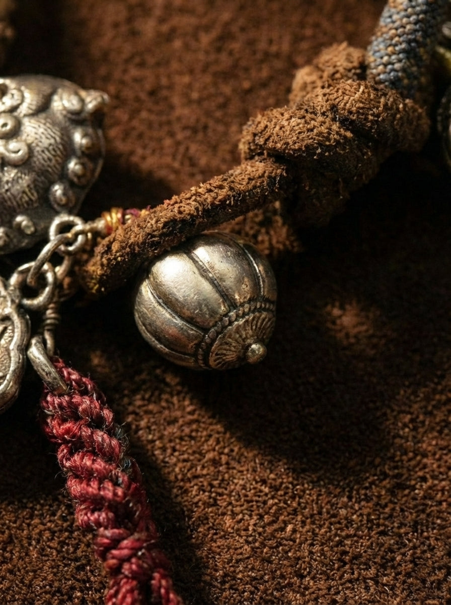Auspicious Mythical Lion - Ethnic Style Hand-Woven Peace Bracelet
