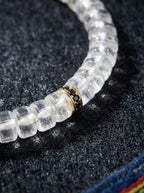 「Five Elements Qi · Metal」White Crystal Tablet Bead Bracelet