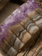 「Holy Mountain」Purple Agate Ethnic Bracelet