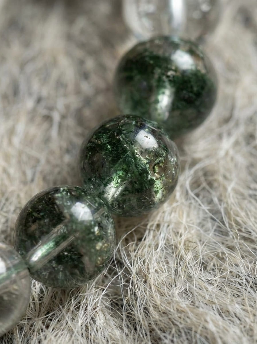 「Wealth Attraction」Tiger's Eye Natural Green Phantom Multi-Gem Bracelet