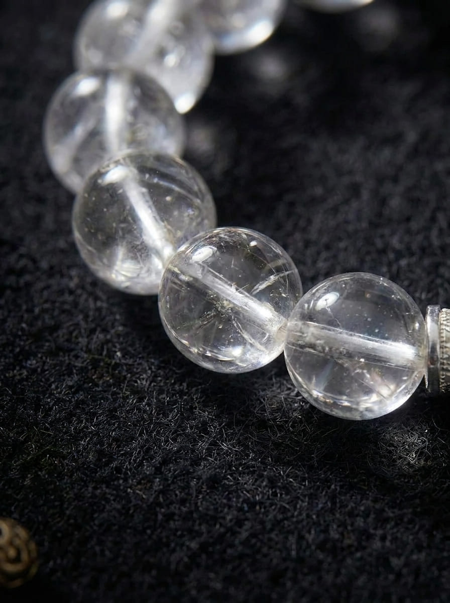 Ice River Floating Light White Crystal Bracelet
