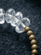 「Su Hui」 (Trace Back) White Crystal & Brass Bracelet