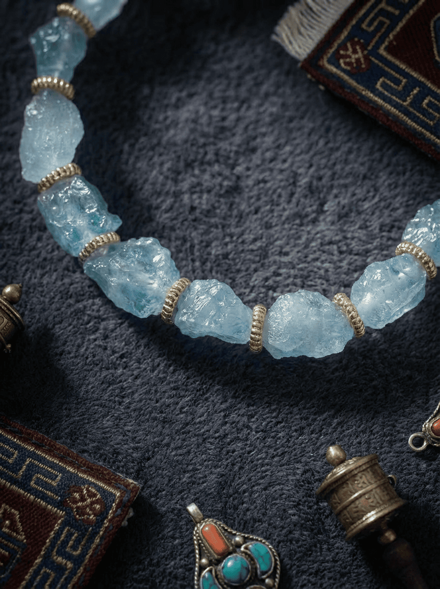 「Wandering Waves」 Aquamarine Bracelet