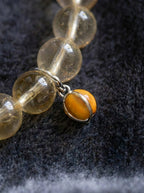 「Sweet Osmanthus Falling & Golden Beads」 Amber & Citrine Bracelet